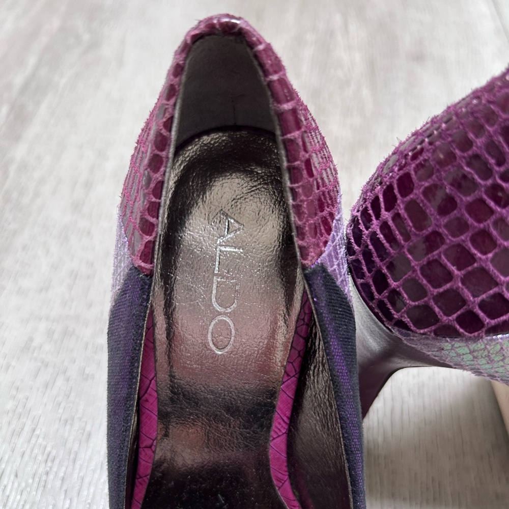 Aldo Purple Patch Heels. Size 6 - image 4